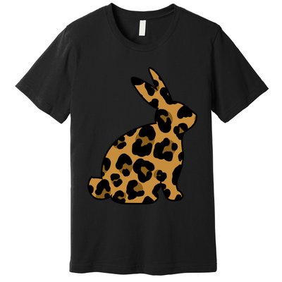 Cute Leopard Pattern Easter Bunny Rabbit Premium T-Shirt
