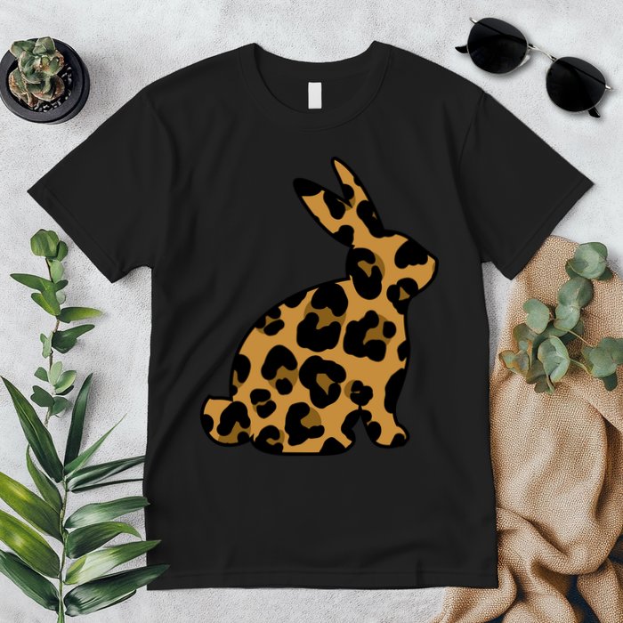Cute Leopard Pattern Easter Bunny Rabbit Premium T-Shirt