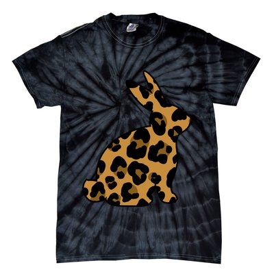 Cute Leopard Pattern Easter Bunny Rabbit Tie-Dye T-Shirt