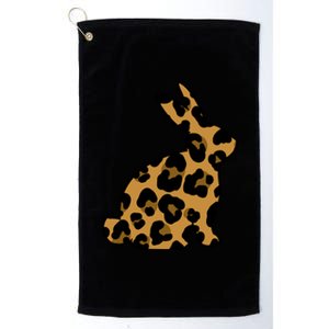 Cute Leopard Pattern Easter Bunny Rabbit Platinum Collection Golf Towel