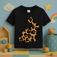 Cute Leopard Pattern Easter Bunny Rabbit Toddler T-Shirt