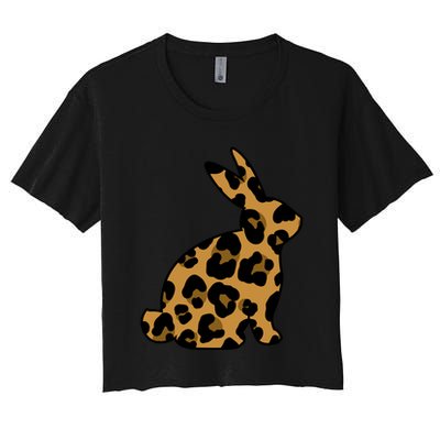 Cute Leopard Pattern Easter Bunny Rabbit Crop Top