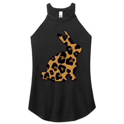 Cute Leopard Pattern Easter Bunny Rabbit Women's Perfect Tri Rocker Tank