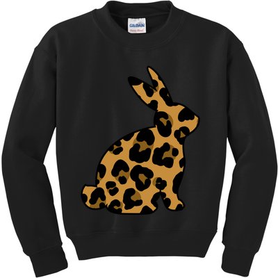Cute Leopard Pattern Easter Bunny Rabbit Kids Sweatshirt