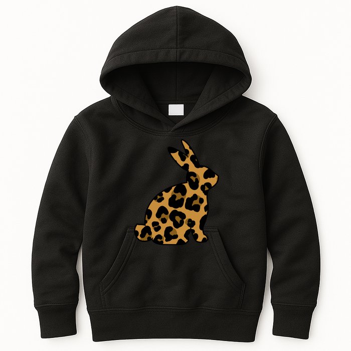 Cute Leopard Pattern Easter Bunny Rabbit Kids Hoodie