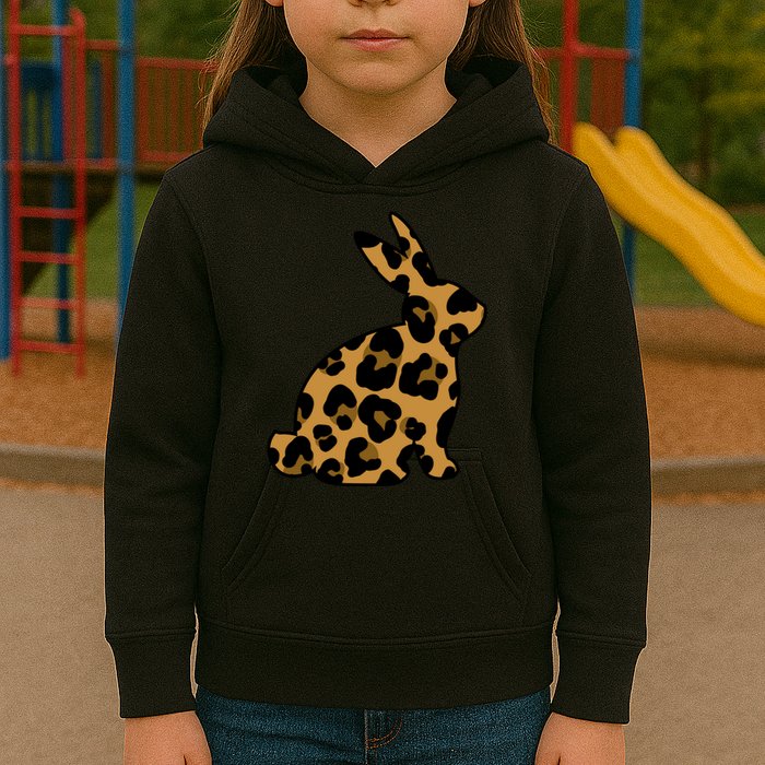 Cute Leopard Pattern Easter Bunny Rabbit Kids Hoodie