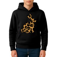 Cute Leopard Pattern Easter Bunny Rabbit Kids Hoodie