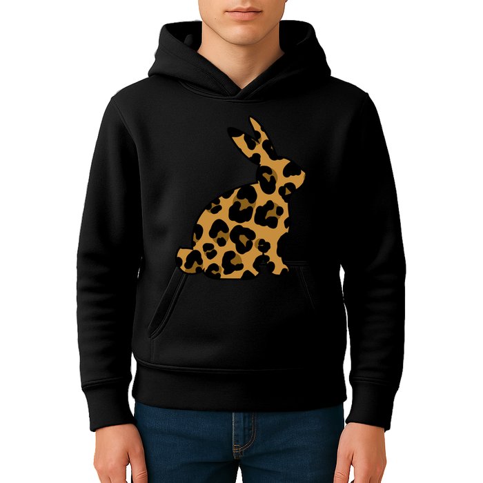 Cute Leopard Pattern Easter Bunny Rabbit Kids Hoodie