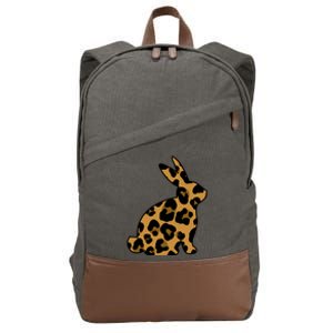 Cute Leopard Pattern Easter Bunny Rabbit Cotton Canvas Backpack