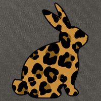 Cute Leopard Pattern Easter Bunny Rabbit Cotton Canvas Backpack