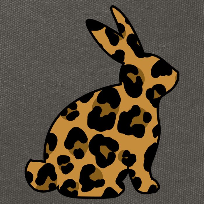 Cute Leopard Pattern Easter Bunny Rabbit Cotton Canvas Backpack