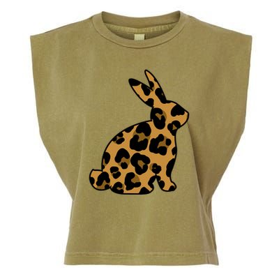 Cute Leopard Pattern Easter Bunny Rabbit Garment-Dyed Women's Muscle Tee