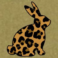 Cute Leopard Pattern Easter Bunny Rabbit Garment-Dyed Women's Muscle Tee