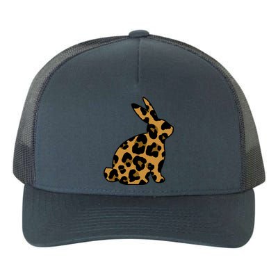 Cute Leopard Pattern Easter Bunny Rabbit Yupoong Adult 5-Panel Trucker Hat