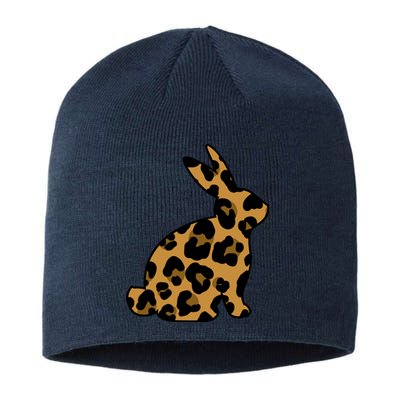 Cute Leopard Pattern Easter Bunny Rabbit Sustainable Beanie