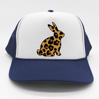 Cute Leopard Pattern Easter Bunny Rabbit Trucker Hat