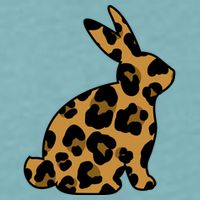 Cute Leopard Pattern Easter Bunny Rabbit Sueded Cloud Jersey T-Shirt