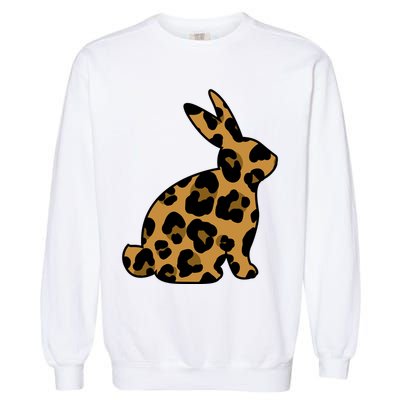 Cute Leopard Pattern Easter Bunny Rabbit Garment-Dyed Sweatshirt