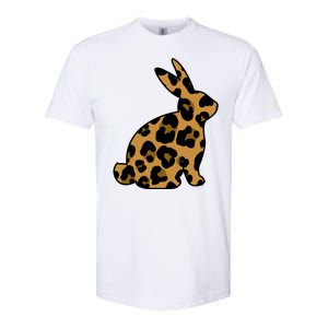 Cute Leopard Pattern Easter Bunny Rabbit Softstyle CVC T-Shirt