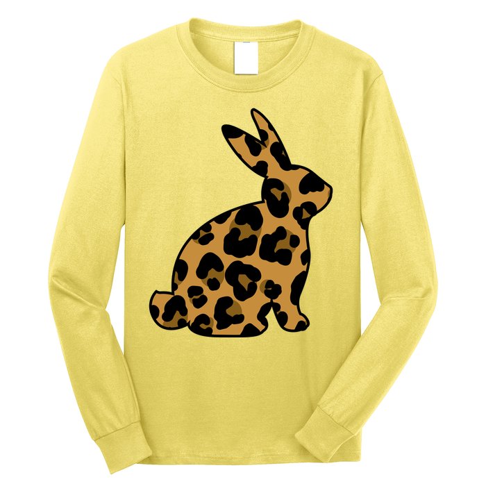 Cute Leopard Pattern Easter Bunny Rabbit Long Sleeve Shirt