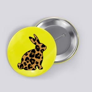 Cute Leopard Pattern Easter Bunny Rabbit Button