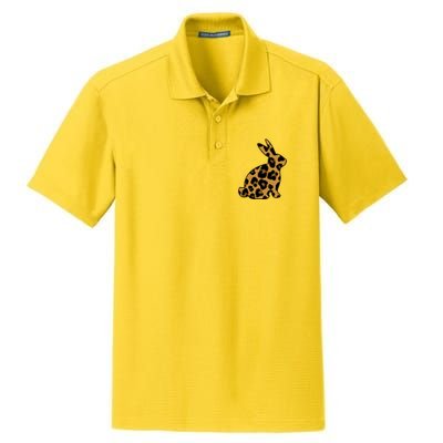 Cute Leopard Pattern Easter Bunny Rabbit Dry Zone Grid Polo
