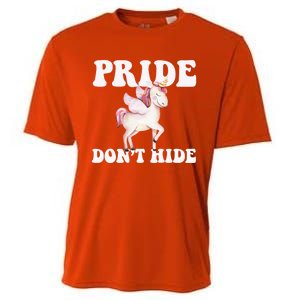 Celebrate Lgbtq Pride Events Month Pride DonT Hide Unicorn Meaningful Gift Cooling Performance Crew T-Shirt