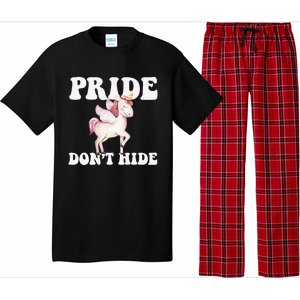 Celebrate Lgbtq Pride Events Month Pride DonT Hide Unicorn Meaningful Gift Pajama Set