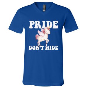 Celebrate Lgbtq Pride Events Month Pride DonT Hide Unicorn Meaningful Gift V-Neck T-Shirt