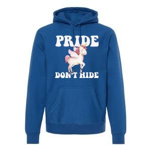 Celebrate Lgbtq Pride Events Month Pride DonT Hide Unicorn Meaningful Gift Premium Hoodie