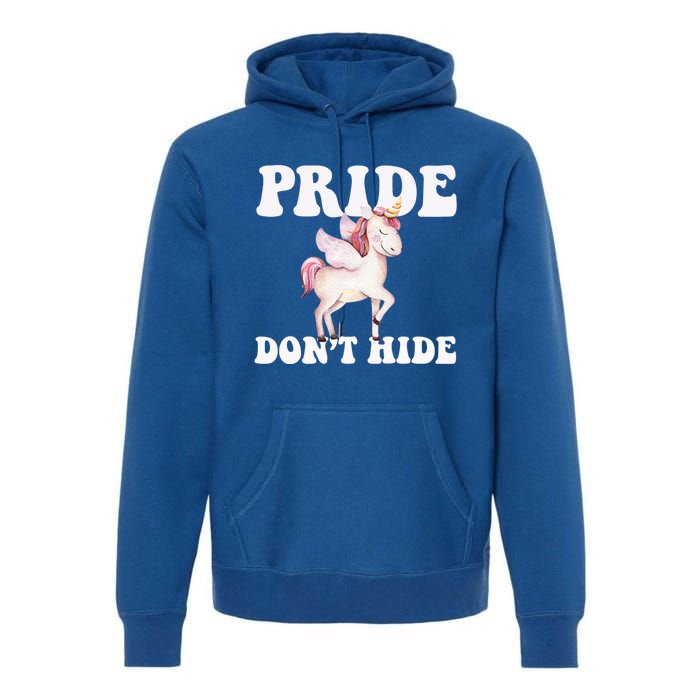 Celebrate Lgbtq Pride Events Month Pride DonT Hide Unicorn Meaningful Gift Premium Hoodie