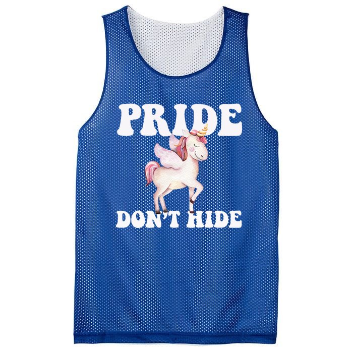 Celebrate Lgbtq Pride Events Month Pride DonT Hide Unicorn Meaningful Gift Mesh Reversible Basketball Jersey Tank