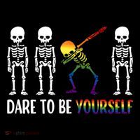Cute Lgbt Pride Month Dare To Be Yours Skeleton Gift Impact Tech Backpack