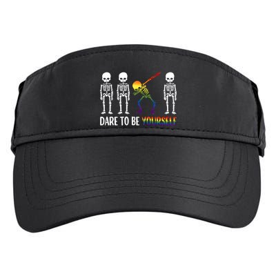 Cute Lgbt Pride Month Dare To Be Yours Skeleton Gift Adult Drive Performance Visor