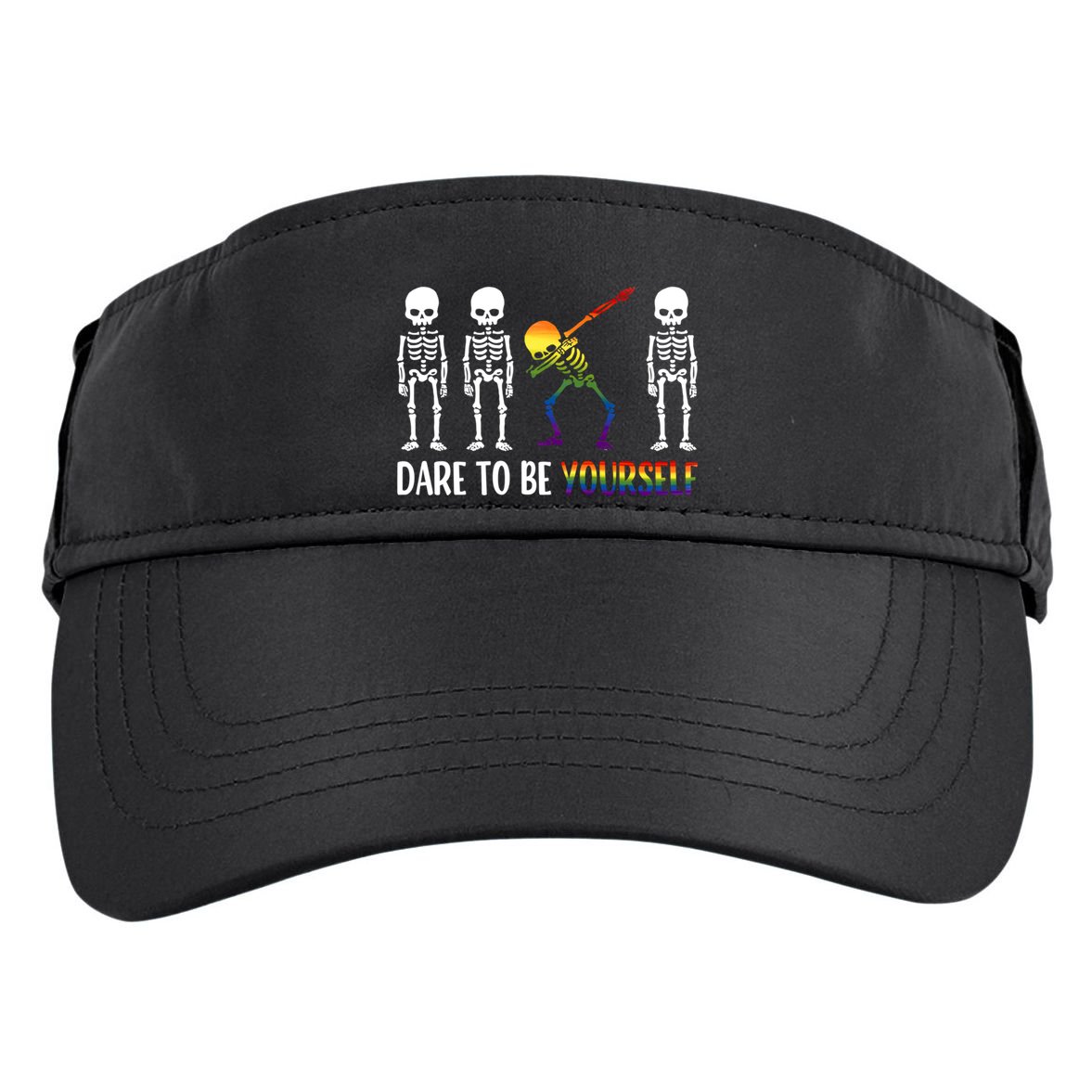 Cute Lgbt Pride Month Dare To Be Yours Skeleton Gift Adult Drive Performance Visor