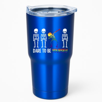Cute Lgbt Pride Month Dare To Be Yours Skeleton Gift Tumbler