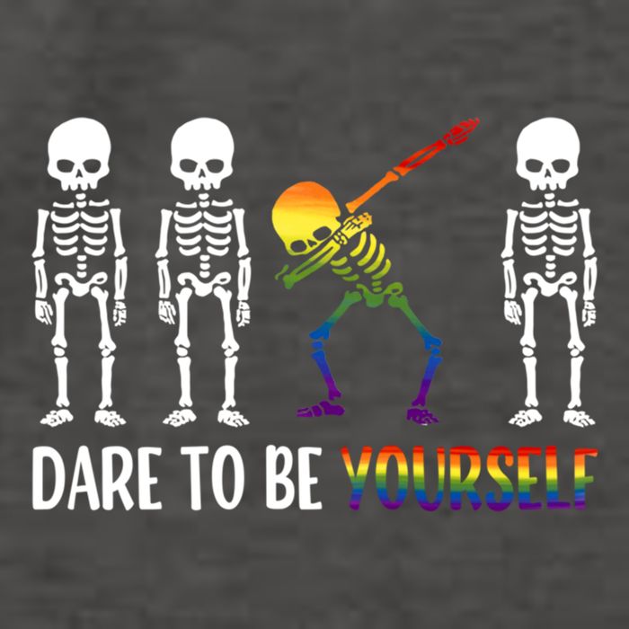 Cute Lgbt Pride Month Dare To Be Yours Skeleton Gift Vector Backpack