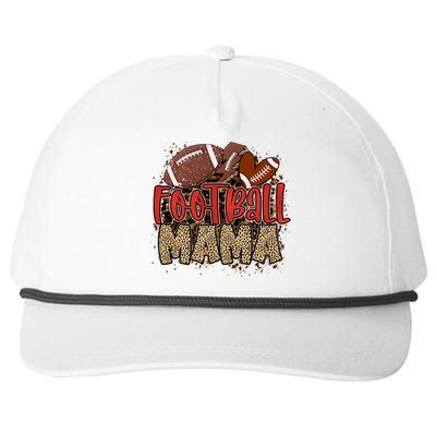 Cute Leopard Print Football Mama Snapback Five-Panel Rope Hat