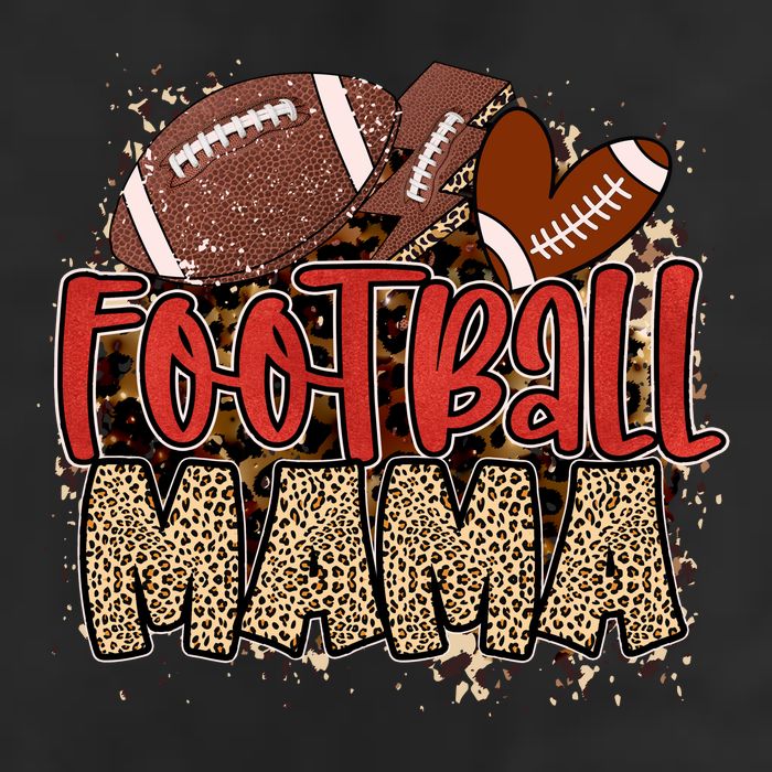 Cute Leopard Print Football Mama 11oz C Handle Ceramic Mug