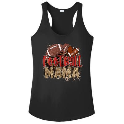 Cute Leopard Print Football Mama Ladies PosiCharge Competitor Racerback Tank