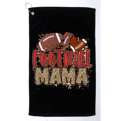 Cute Leopard Print Football Mama Platinum Collection Golf Towel