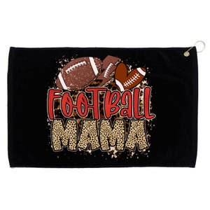 Cute Leopard Print Football Mama Grommeted Golf Towel