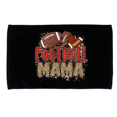 Cute Leopard Print Football Mama Microfiber Hand Towel