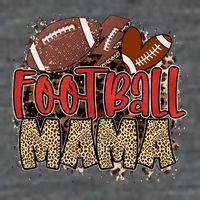 Cute Leopard Print Football Mama 7 Panel Mesh Trucker Snapback Hat