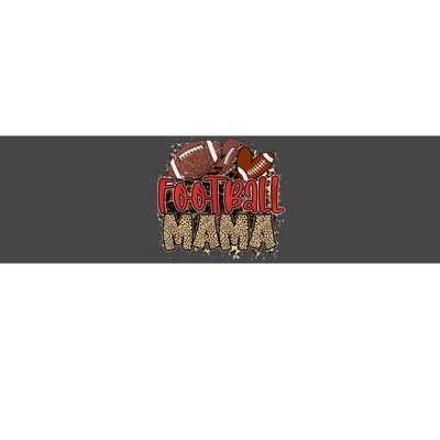 Cute Leopard Print Football Mama Bumper Sticker