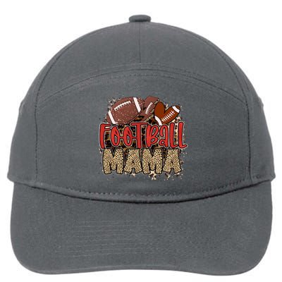 Cute Leopard Print Football Mama 7-Panel Snapback Hat