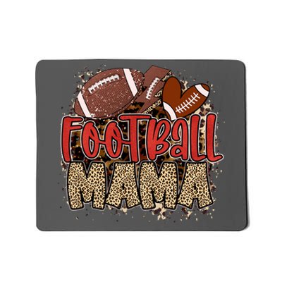 Cute Leopard Print Football Mama Mousepad