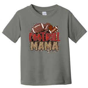 Cute Leopard Print Football Mama Toddler T-Shirt