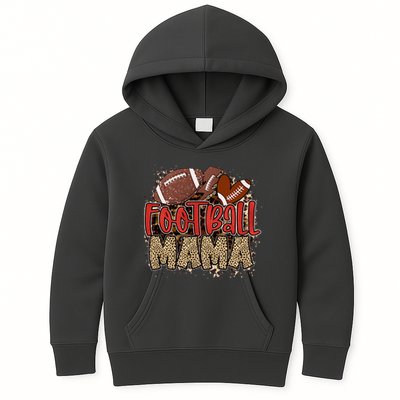 Cute Leopard Print Football Mama Kids Hoodie