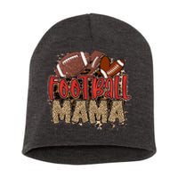 Cute Leopard Print Football Mama Short Acrylic Beanie